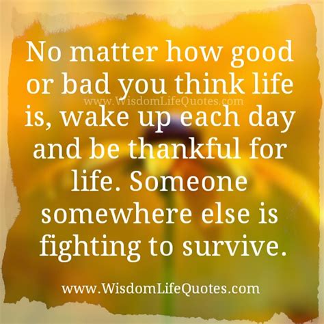 Wake Up Each Day And Be Thankful For Life Wisdom Life Quotes