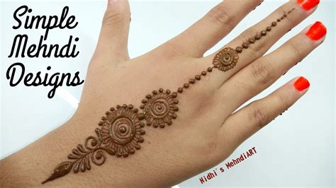 Simple Mehndi Designs For Hands Backside Quick Easy Mehndi Zohal