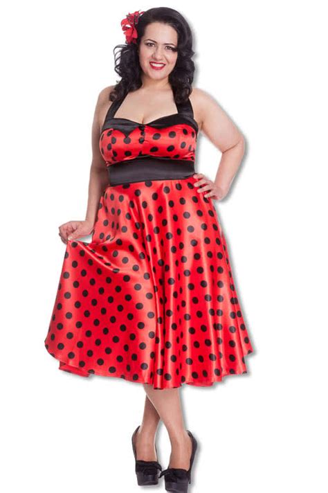 polka dot kleid plus size rockabilly Übergrößen kleid karneval universe