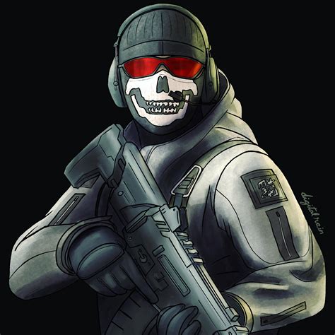 I Just Finished This Fan Art Of Ghost From The Call Of Duty Games R