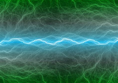 Green Plasma Electrical Lightning Stock Illustration Illustration Of