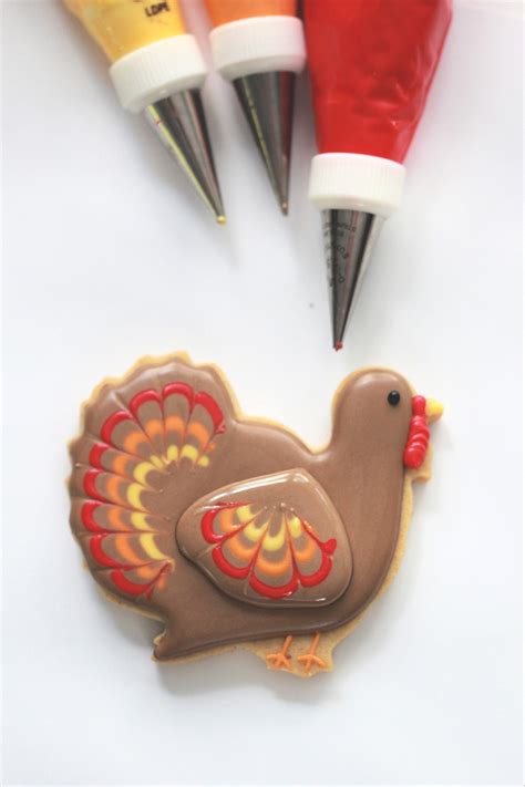 How To Decorate Turkey Cookies With Royal Icing Sweetopia