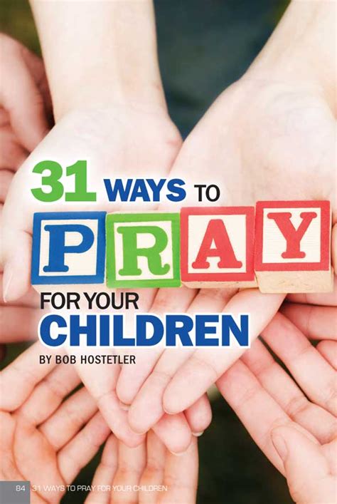 31 Ways To Pray For Your Children 247 Moms