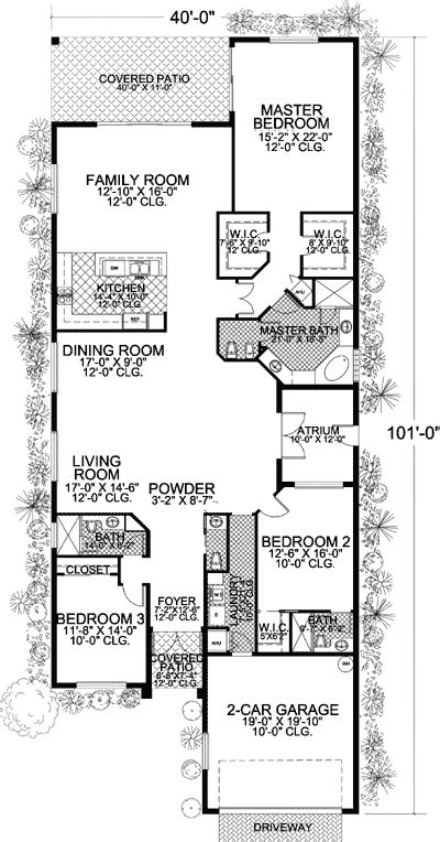 Plan 32183aa Long And Narrow Mediterranean Home Plan In 2021