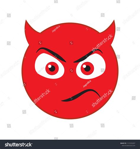 Angry Devil Emoticon Stock Vector Royalty Free 1137335207 Shutterstock