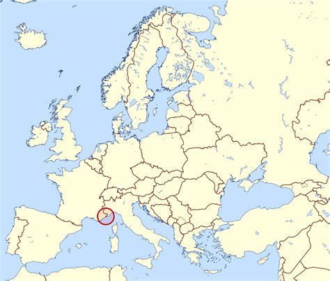 Grande mapa de ubicación de Mónaco en Europa Mónaco Europa Mapas