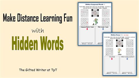 Make Distance Learning Fun With Hidden Words Youtube