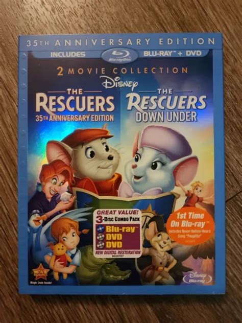 Disney The Rescuers Blu Ray And Dvd 2 Movie Collection 35th Anniversary