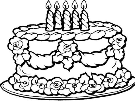 Completely free and completely online. Decorating Birthday Cake with Flowers Coloring Pages ...