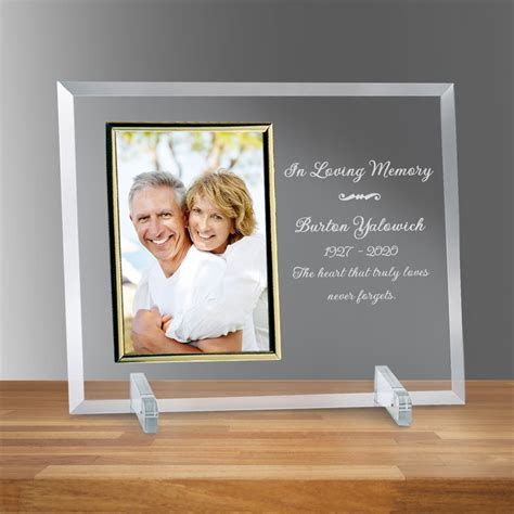 Memorial Glass Vertical 5 X 7 Personalized Photo Frame