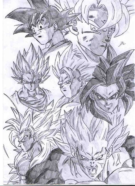 Migatte no gokui (ultra instinct) by leonardofrost on deviantart. These are all the super saiyan forms of Goku :3 And no, i didnt draw this did | Anime dragon ...