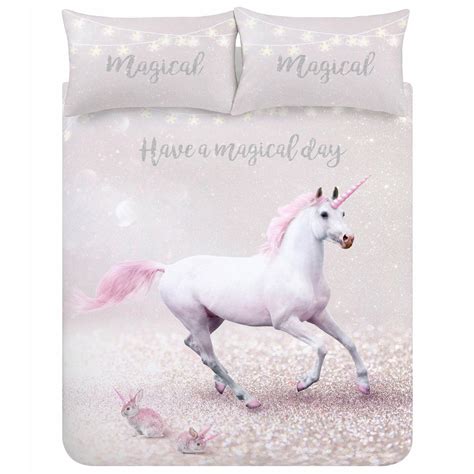 Catherine Lansfield Enchanted Unicorn Duvet Covers Pink Quilt Cover