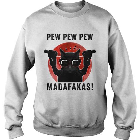 Cat Pew Pew Pew Madafakas Sunset Shirt Hottrendshirts