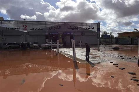 Airport Flooded In Libyas Benghazi After Heavy Rain The Standard