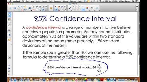 95 Confidence Interval Youtube