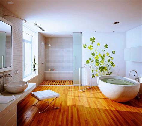 20 Beautiful Master Bathrooms With Wood Floors