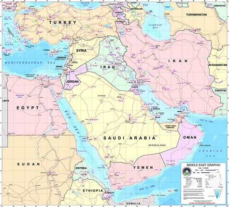 Graphic Maps Middle East Ferisgraphics