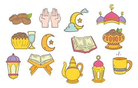 Islamic Doodle Art Set For Ramadan Graphic By Matfine · Creative Fabrica