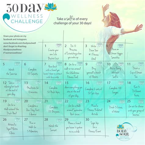 30 Days Of Wellness Body And Soul Womens Wellness