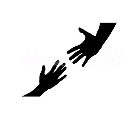 Helping Hands Svg Dxf Helping Hand Clipart Cutting Vector Etsy Hong Kong