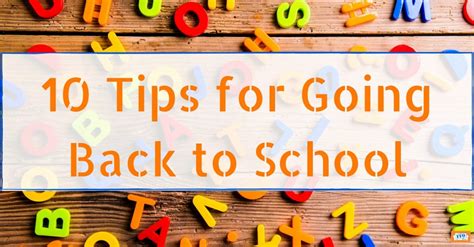A Concord Pastor Comments Ten Tips For Going Back To School