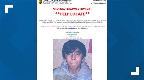 Lowell Police Looking For Missingrunaway Juvenile