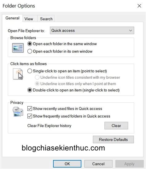 Cách Tắt Folder Options Của File Explorer Trên Windows 10 Vn