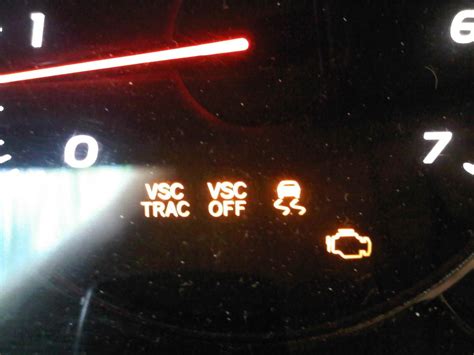 Vsc trac and engine light toyota rav4