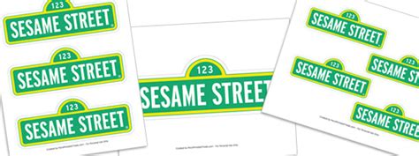 Sesame Street Sign Cut Outs