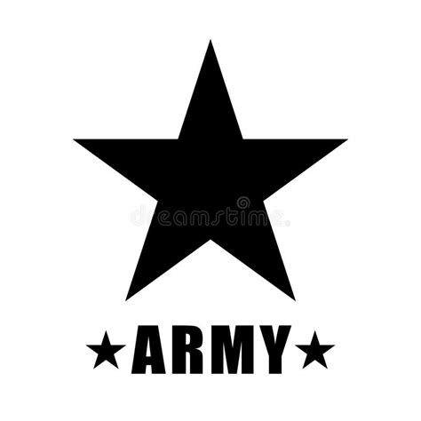 United States Army Star Symbol Stencil Isolated PNG Stock Photo Illustration Of Classic