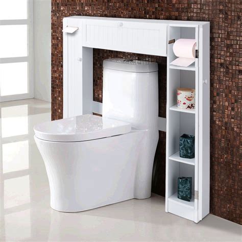 The bathroom storage cabinets are such a diverse product that is placed not only in bathrooms but also in anywhere in your home. Costway Wooden Over The Toilet Storage Cabinet Drop Door ...