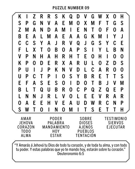 Word Search Puzzles Spanish Printable