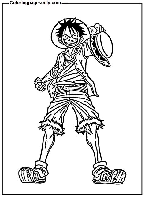 Luffy From One Piece Image Coloring Page Free Printable Coloring Pages