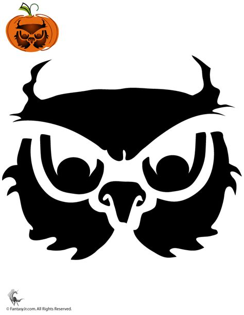 Owl Pumpkin Stencil Woo Jr Kids Activities Childrens Publishing