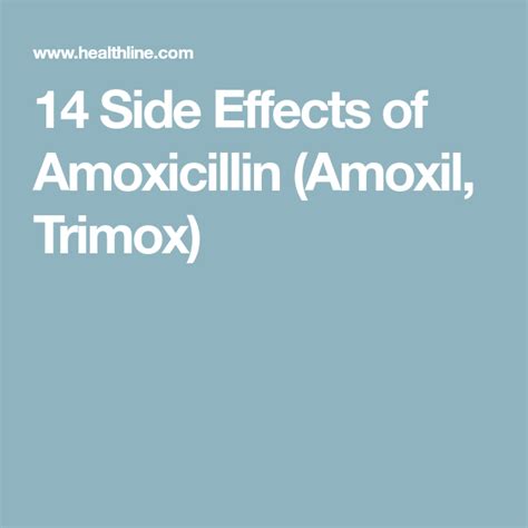 Side Effects Of Amoxicillin Amoxil Trimox Amoxicillin Side