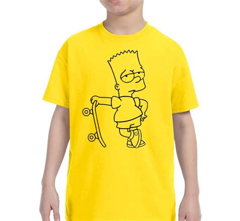 Bart Simpson Shirt Boys Simpsons Shirt Boys Bart Simpson Etsy
