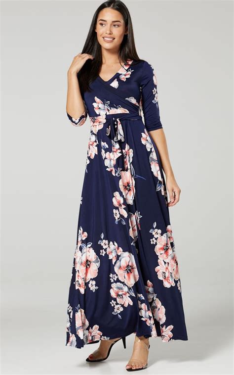 Comfortable but still stylish wedding shoes. Maternity & Nursing Maxi Dress In Navy Floral Print ...