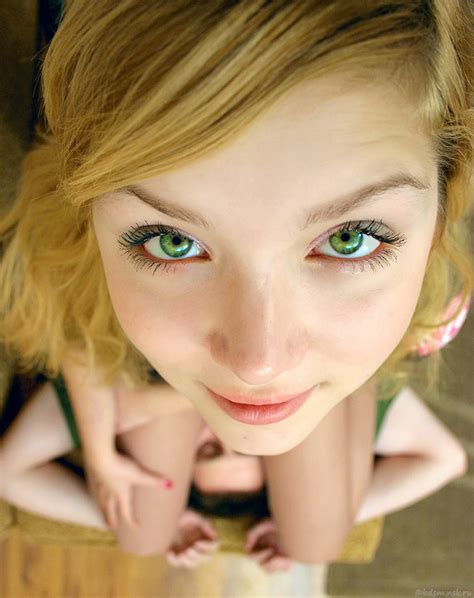 Looking Up With Her Beautiful Green Eyes Porn Pic