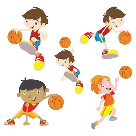 Premium Vector Basketball Kids Player Sport