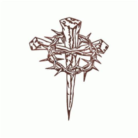Cross Of Nails With Crown Of Thorns Tattoos Pinterest Trees