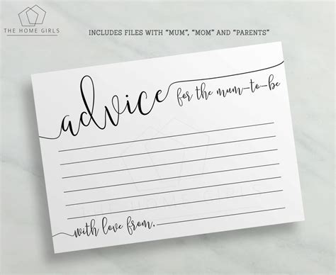 Free Mommy Advice Cards Printable Free Printable
