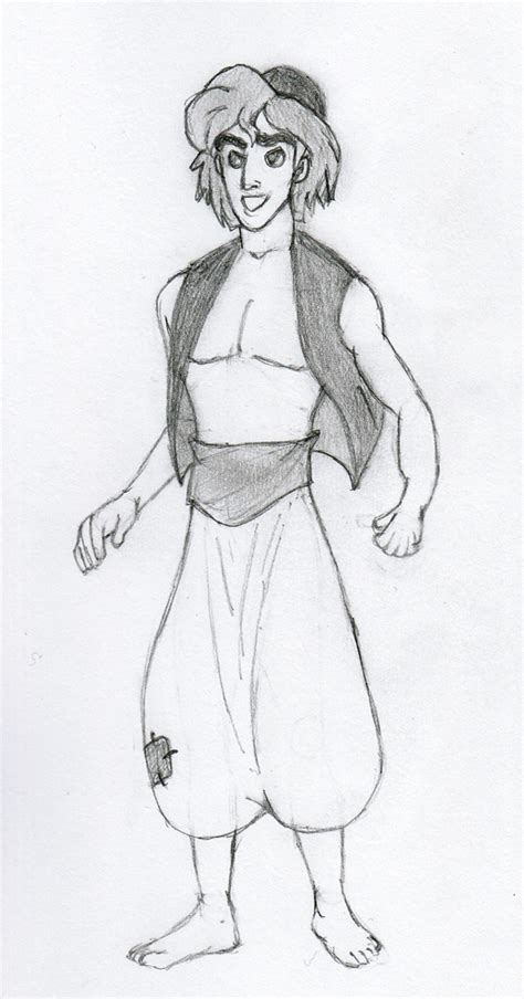 Aladdin Standing Pose Sketch By Lejimster On Deviantart