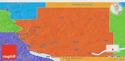 Political Panoramic Map of Burleigh County