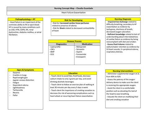 Granger Nursing Concept Map Nursing Concept Map Claudia Guardado