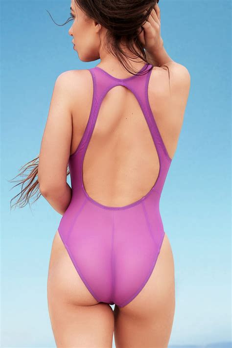 Sexy High Waisted Bathing Suit Cute One Piece Swimsuit Hot High Cut Leg
