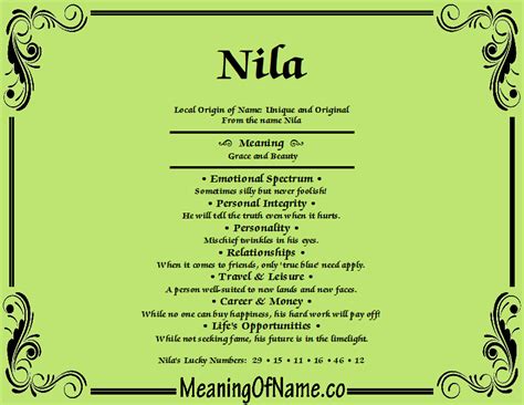Nila Meaning Of Name
