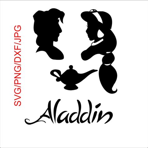 Aladdin And Jasmine Disney Silhouette Svg Cut File Digital Etsy