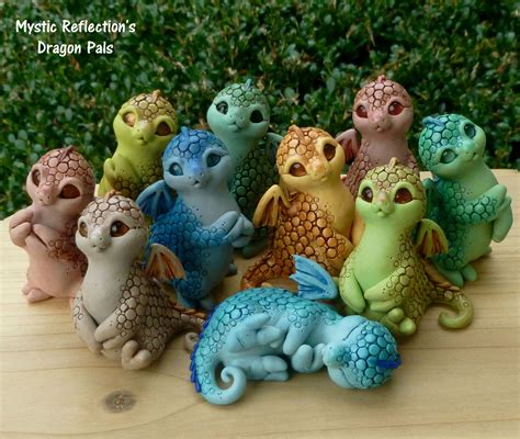 Dragon Pals Handmade One Of A Kind Polymer Clay Sculptures By Mystic