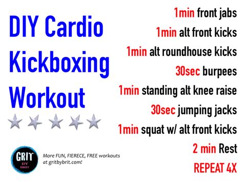 Diy Cardio Kickboxing Workout Have Fun Get Sweaty Blast Calories