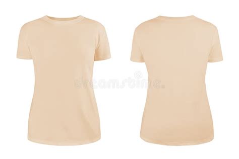 Women`s Beige Blank T Shirt Template Stock Photo Image Of Mannequin